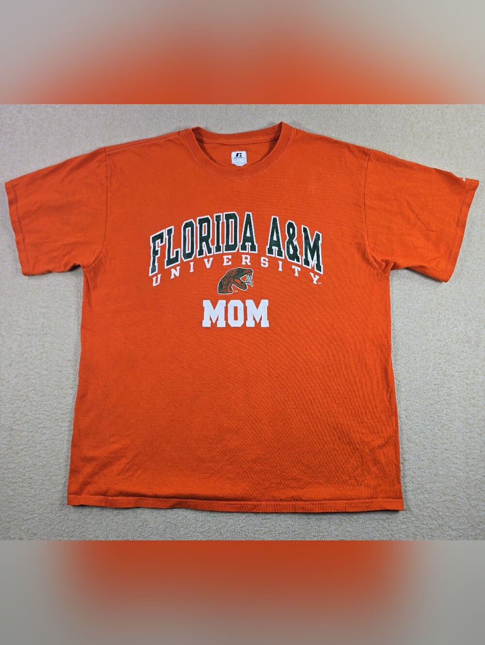 Florida A&M University FAMU Mom Orange T-Shirt Russell Athletic L